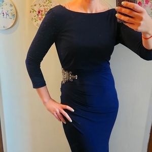 REVERSIBLE- navy blue gown